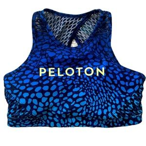 PELOTON SPORTS BRA BLUE SNAKE PRINT Activewear Workout